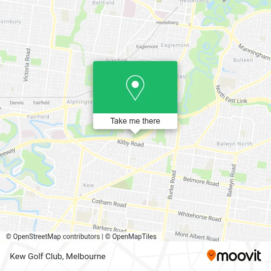 Mapa Kew Golf Club