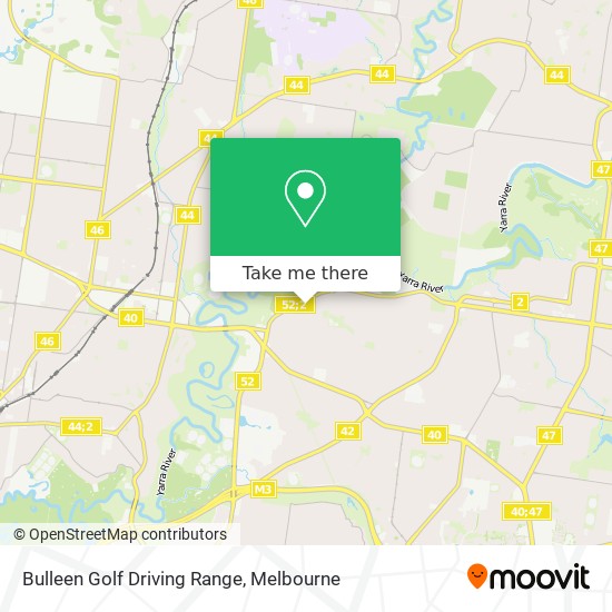 Bulleen Golf Driving Range map