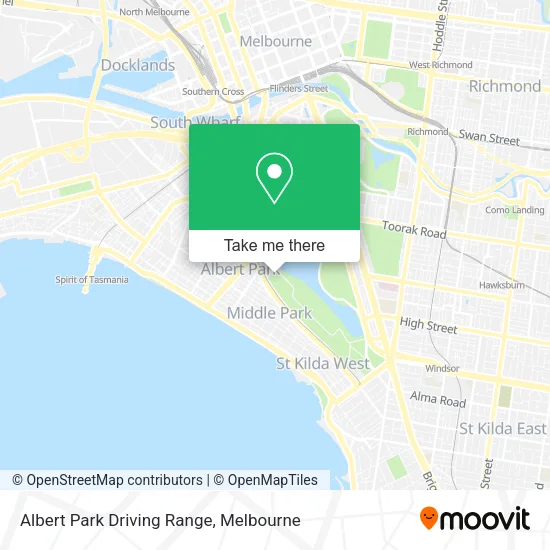 Albert Park Driving Range map