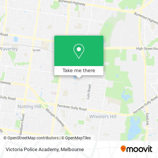 Victoria Police Academy map