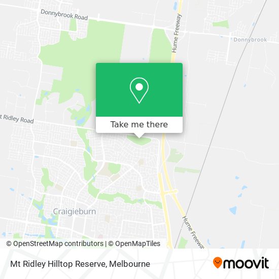 Mt Ridley Hilltop Reserve map