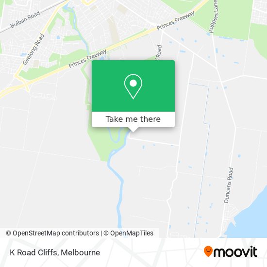 K Road Cliffs map