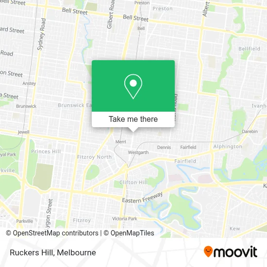 Mapa Ruckers Hill