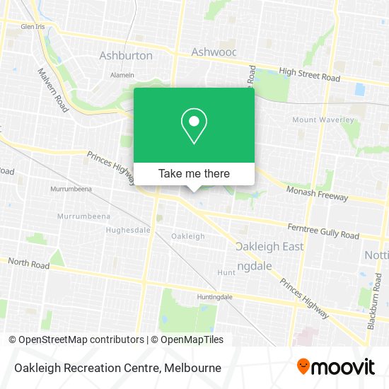 Oakleigh Recreation Centre map