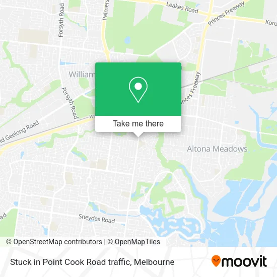 Stuck in Point Cook Road traffic map