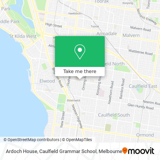 Mapa Ardoch House, Caulfield Grammar School