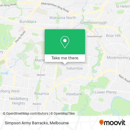 Simpson Army Barracks map