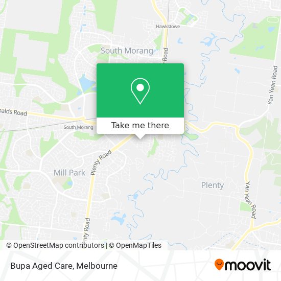 Mapa Bupa Aged Care