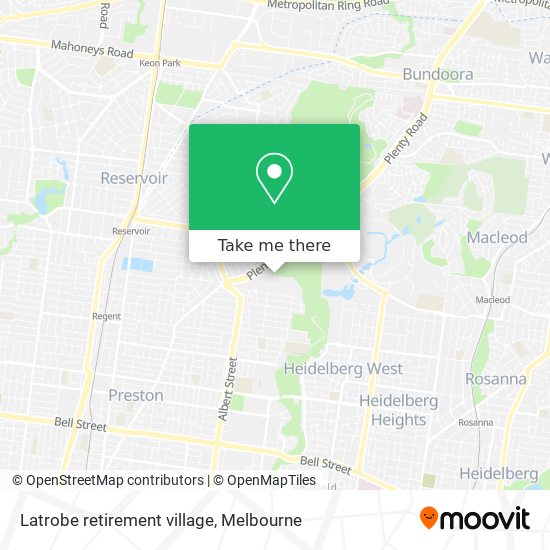 Latrobe retirement village map