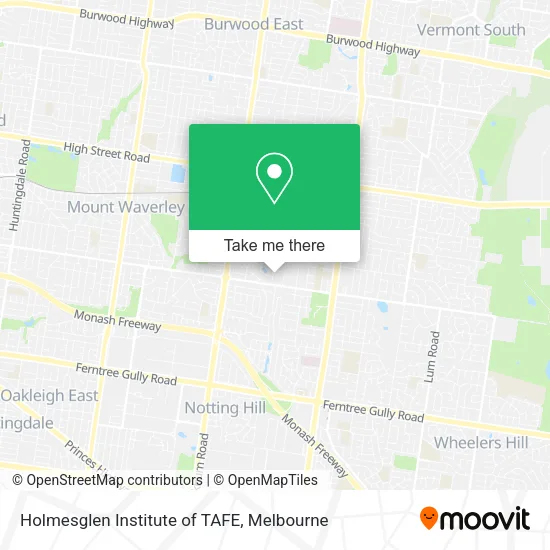 Holmesglen Institute of TAFE map