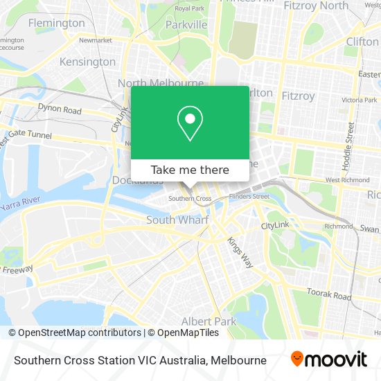 Southern Cross Station VIC Australia map