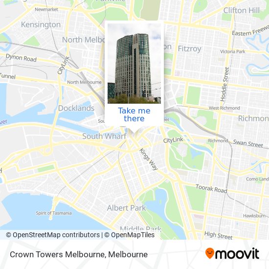 Crown Towers Melbourne map