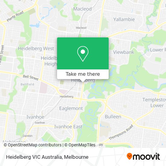 Heidelberg VIC Australia map