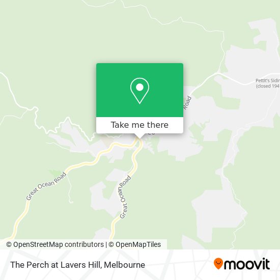 The Perch at Lavers Hill map