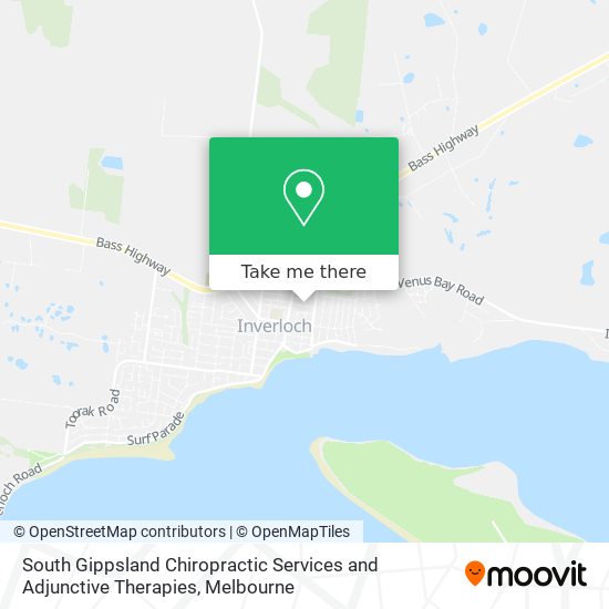 South Gippsland Chiropractic Services and Adjunctive Therapies map