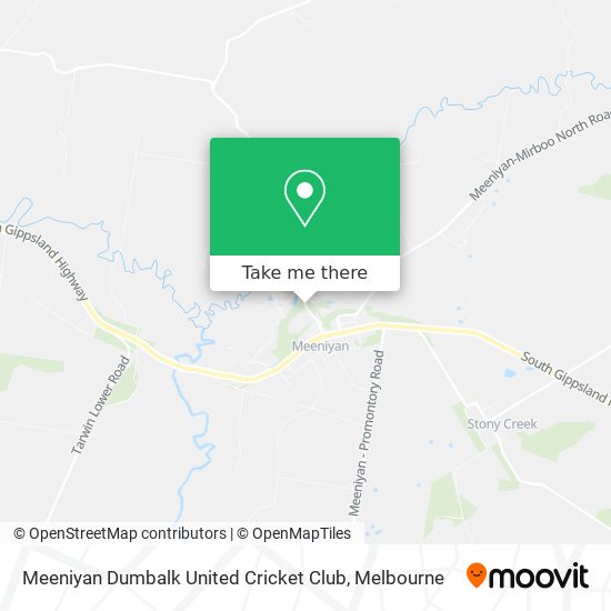 Meeniyan Dumbalk United Cricket Club map