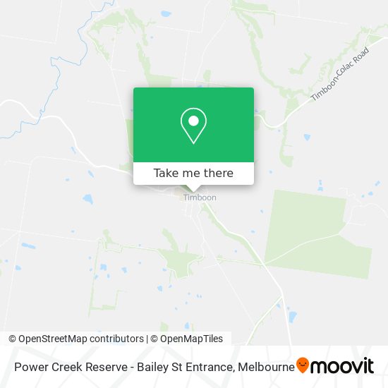 Power Creek Reserve - Bailey St Entrance map