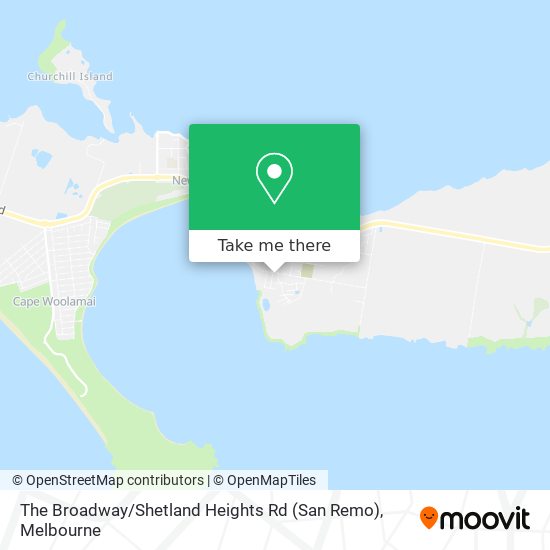 The Broadway / Shetland Heights Rd (San Remo) map