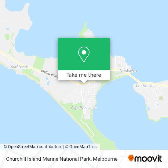 Churchill Island Marine National Park map
