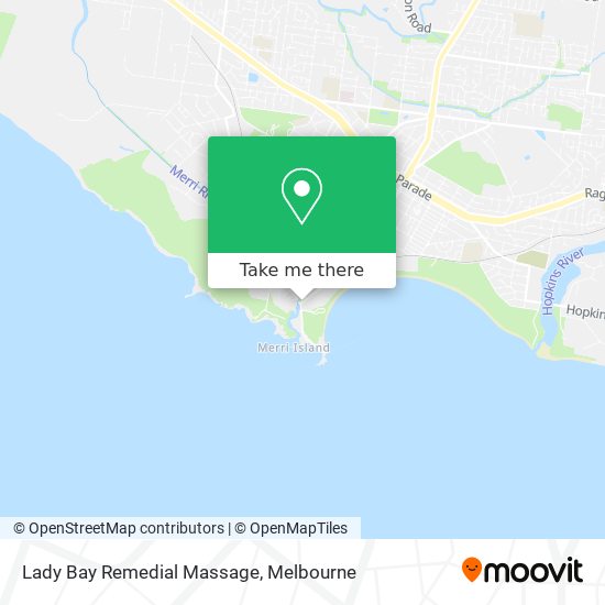 Mapa Lady Bay Remedial Massage