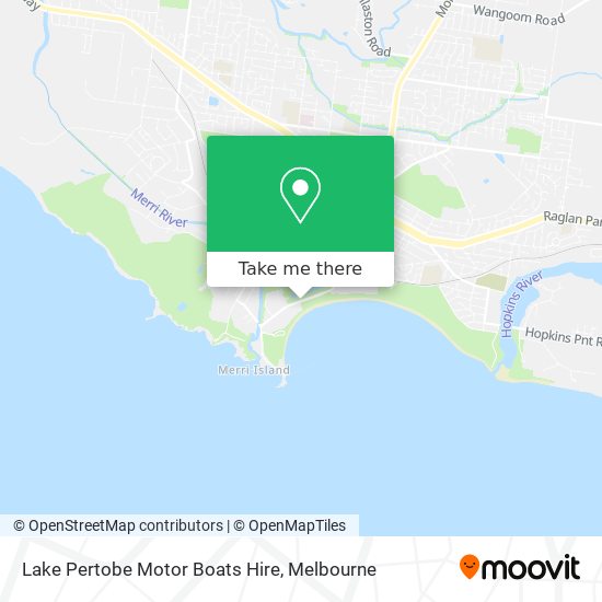 Mapa Lake Pertobe Motor Boats Hire