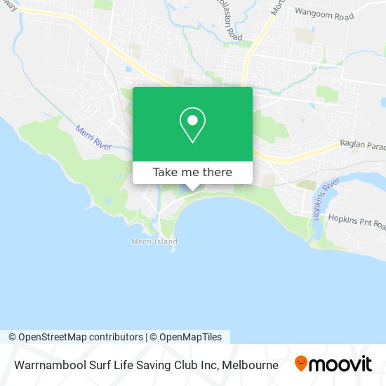 Mapa Warrnambool Surf Life Saving Club Inc