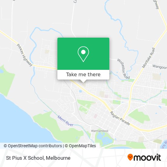 St Pius X School map