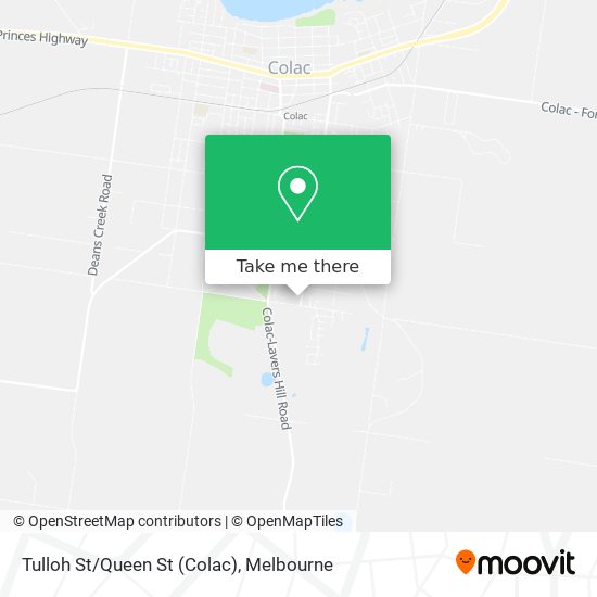 Tulloh St/Queen St (Colac) map