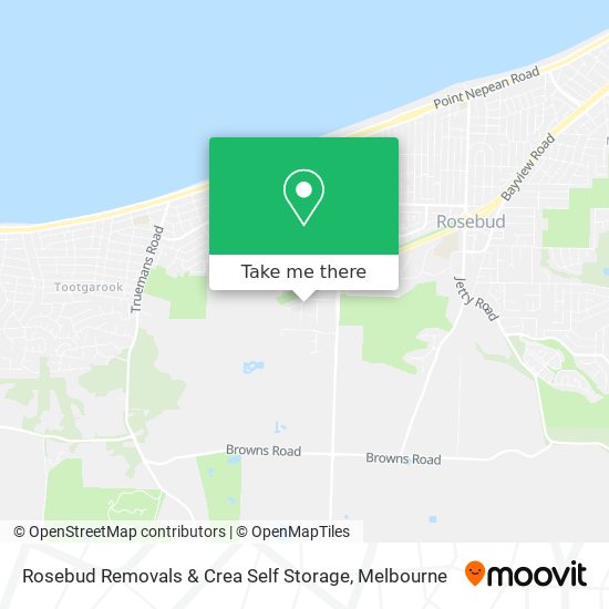 Rosebud Removals & Crea Self Storage map