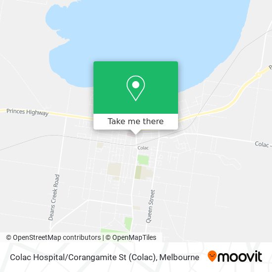 Colac Hospital / Corangamite St map