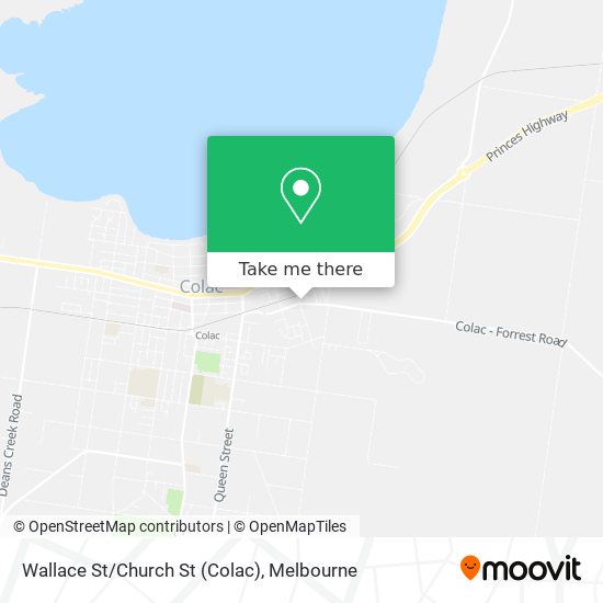 Wallace St/Church St (Colac) map