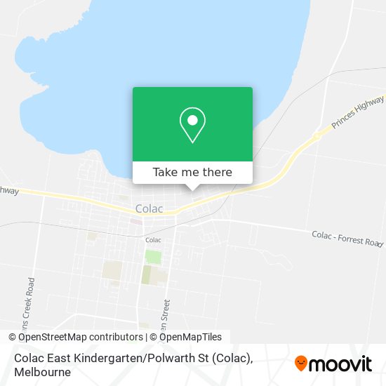 Colac East Kindergarten / Polwarth St map