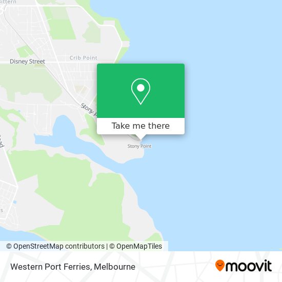 Western Port Ferries map
