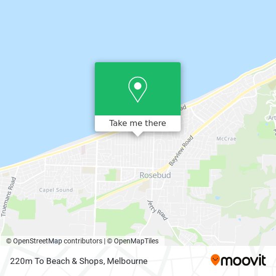 220m To Beach & Shops map