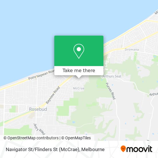 Navigator St / Flinders St (McCrae) map