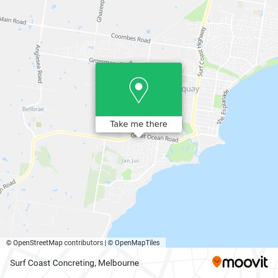 Surf Coast Concreting map