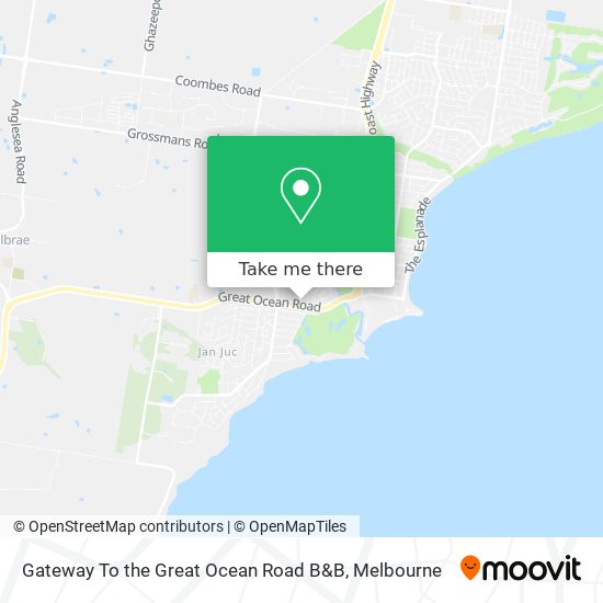 Gateway To the Great Ocean Road B&B map