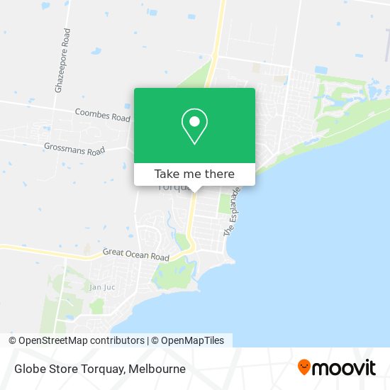 Globe Store Torquay map