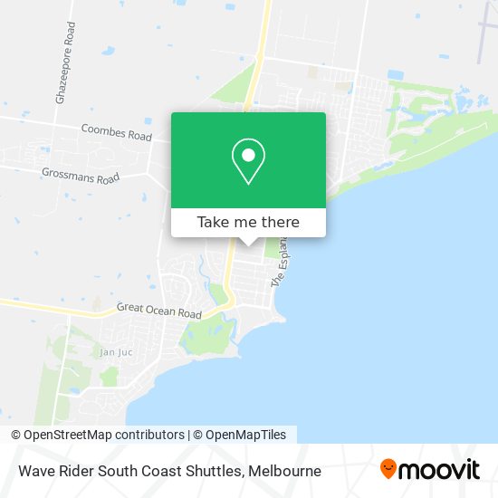 Wave Rider South Coast Shuttles map