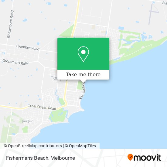 Fishermans Beach map