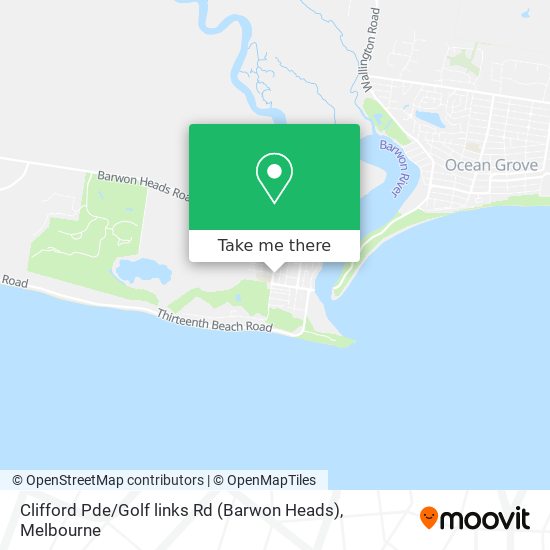 Clifford Pde / Golf links Rd (Barwon Heads) map