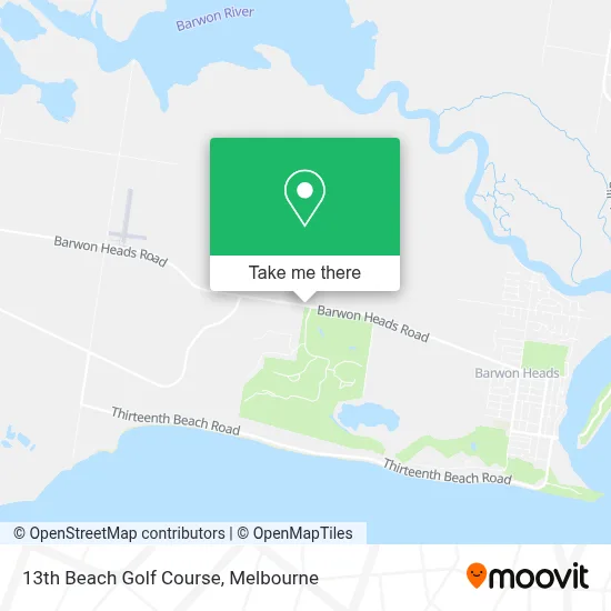 Mapa 13th Beach Golf Course