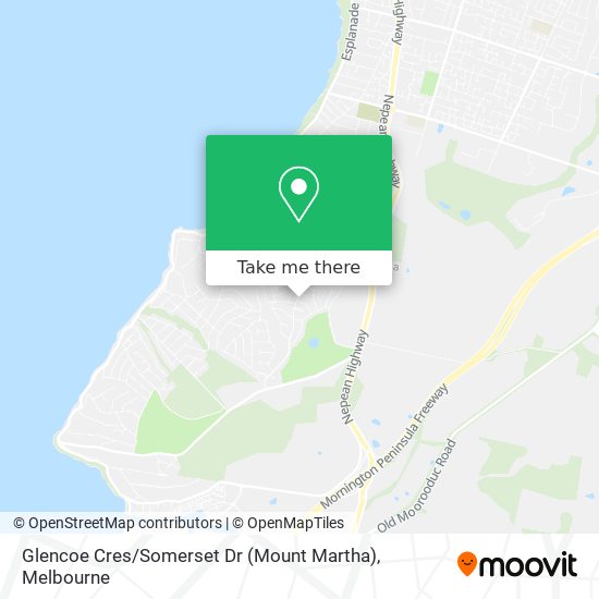 Glencoe Cres / Somerset Dr (Mount Martha) map