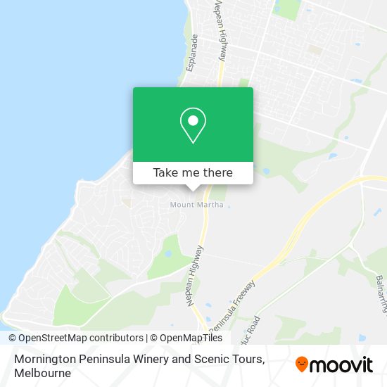 Mornington Peninsula Winery and Scenic Tours map