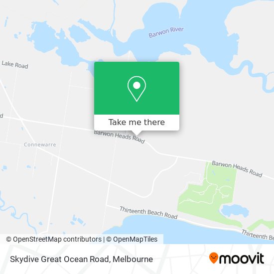 Skydive Great Ocean Road map
