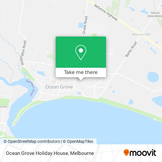 Ocean Grove Holiday House map