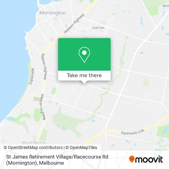 St James Retirement Village / Racecourse Rd (Mornington) map