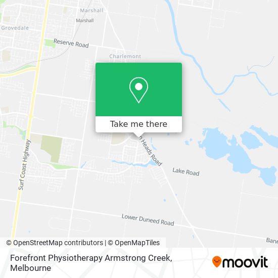 Forefront Physiotherapy Armstrong Creek map