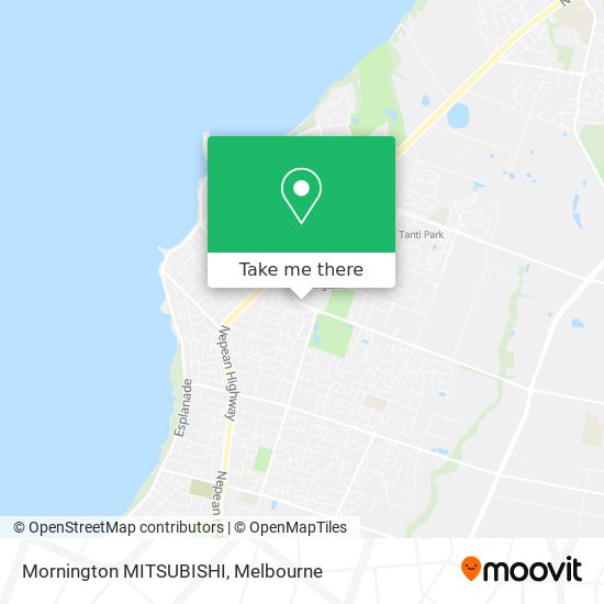 Mornington MITSUBISHI map