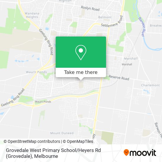 Grovedale West Primary School / Heyers Rd map